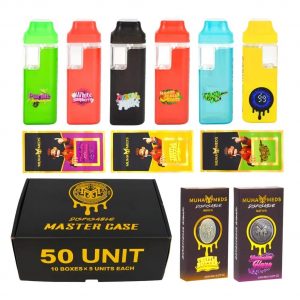 muha meds 2g disposable vape pen – led display, adjustable voltage, premium 10 flavors