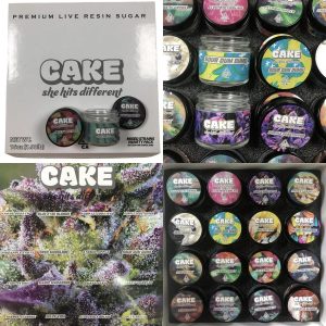 cake glass jar 1oz — premium live resin & sugar concentrate jars